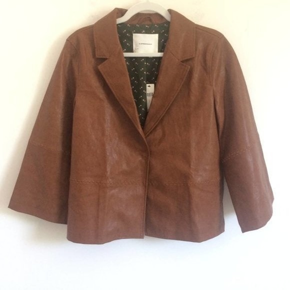 Anthro Hayden Embroidered Faux Leather Jacket - Small - Picture 8 of 12